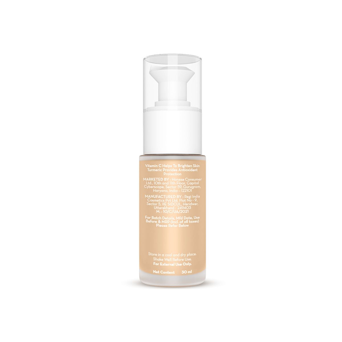 Mamaearth Hydra-Glow Full Coverage Foundation With Vitamin C & Turmeric, 30ml | Beige Glow - Image 10 - Buy from Indicrest