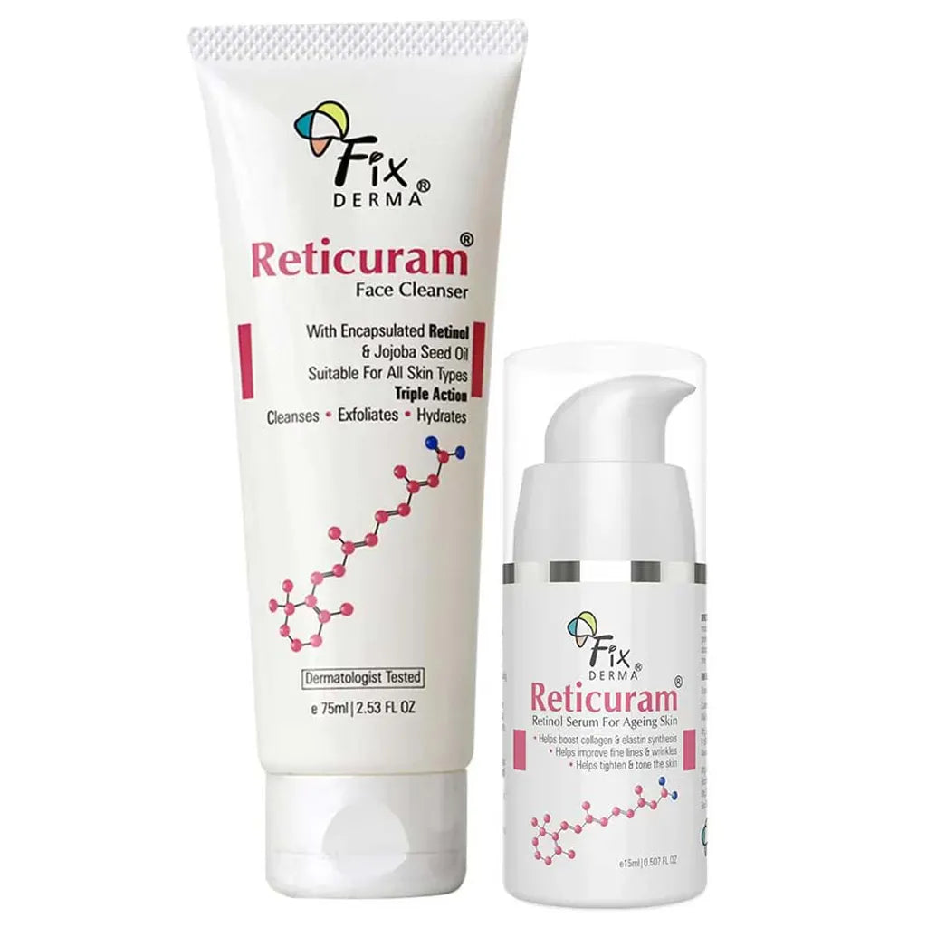 Fixderma Anti Ageing Kit | A Dual-Action Regimen to Minimize Open Pores, Face Cleanser 75ml + Serum 15ml - Image 4 - Buy from Indicrest