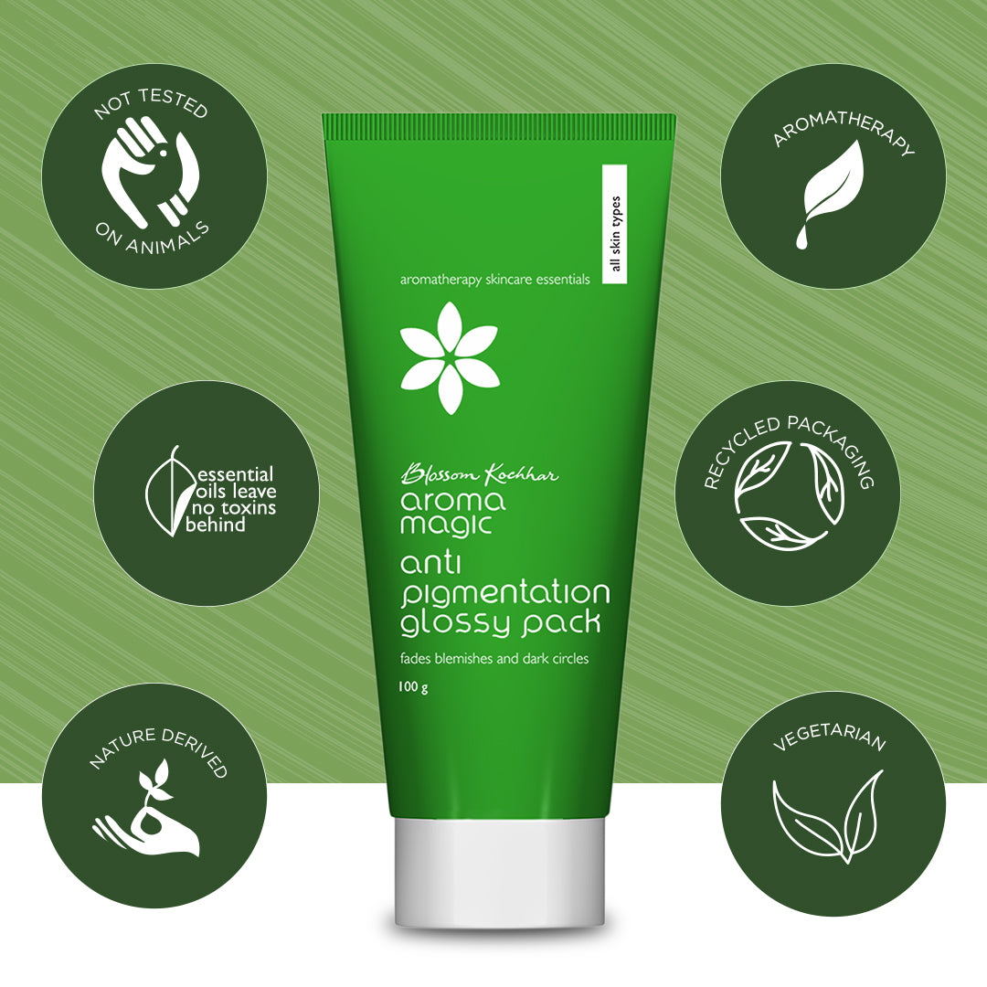 Aroma Magic Anti-Pigmentation Glossy Pack For Blemishes & Dark Circles, 100g - Image 3 - Buy from Indicrest