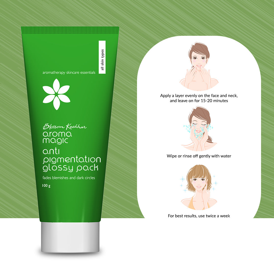 Aroma Magic Anti-Pigmentation Glossy Pack For Blemishes & Dark Circles, 100g - Image 4 - Buy from Indicrest