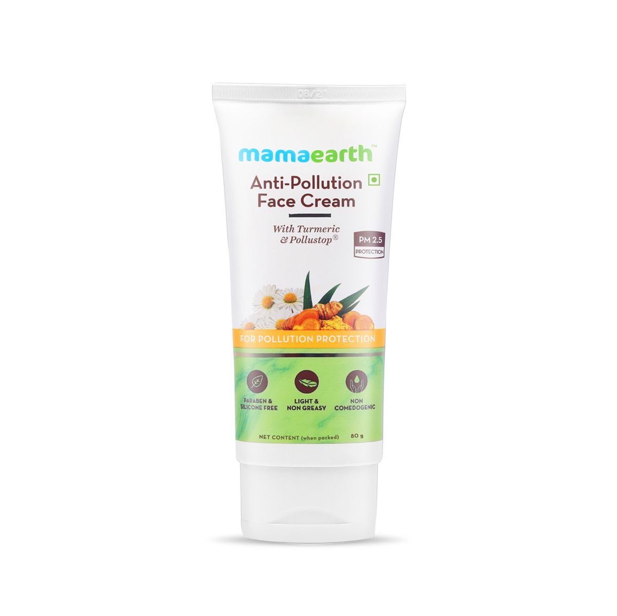 Mamaearth Anti-Pollution Daily Face Cream, for Dry and Oily Skin, with Turmeric and Pollustop For a Bright Glowing Skin, 80ml - Image 3 - Buy from Indicrest