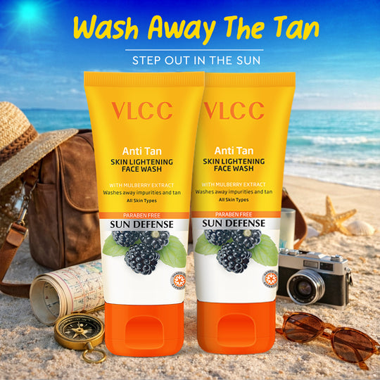 VLCC Anti Tan Skin Lightening Face Wash - 300 ml - Buy One Get One - Buy from Indicrest