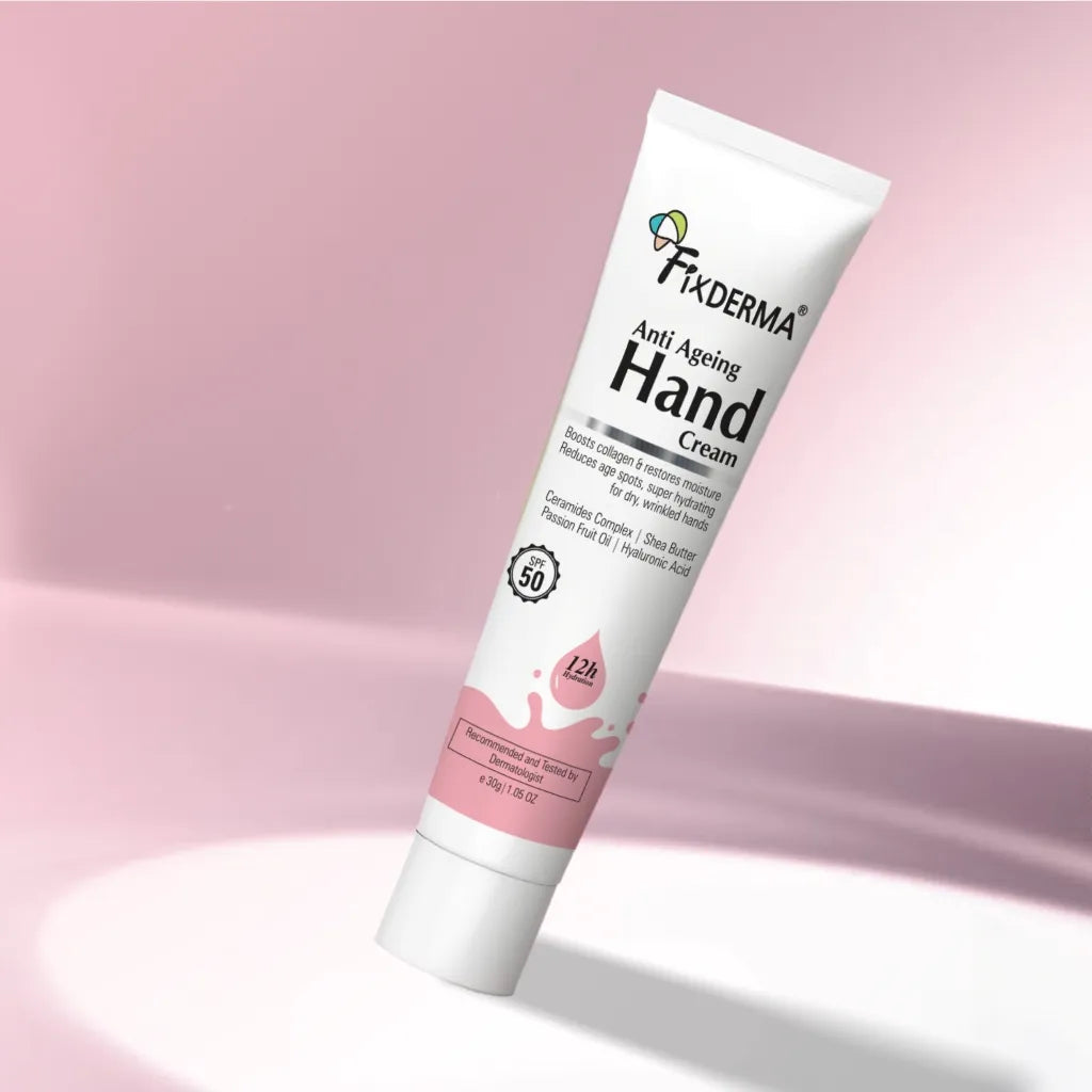 Fixderma Anti Ageing Hand Cream | For Dry, Wrinkled Hands With SPF 50, 30g - Image 2 - Buy from Indicrest
