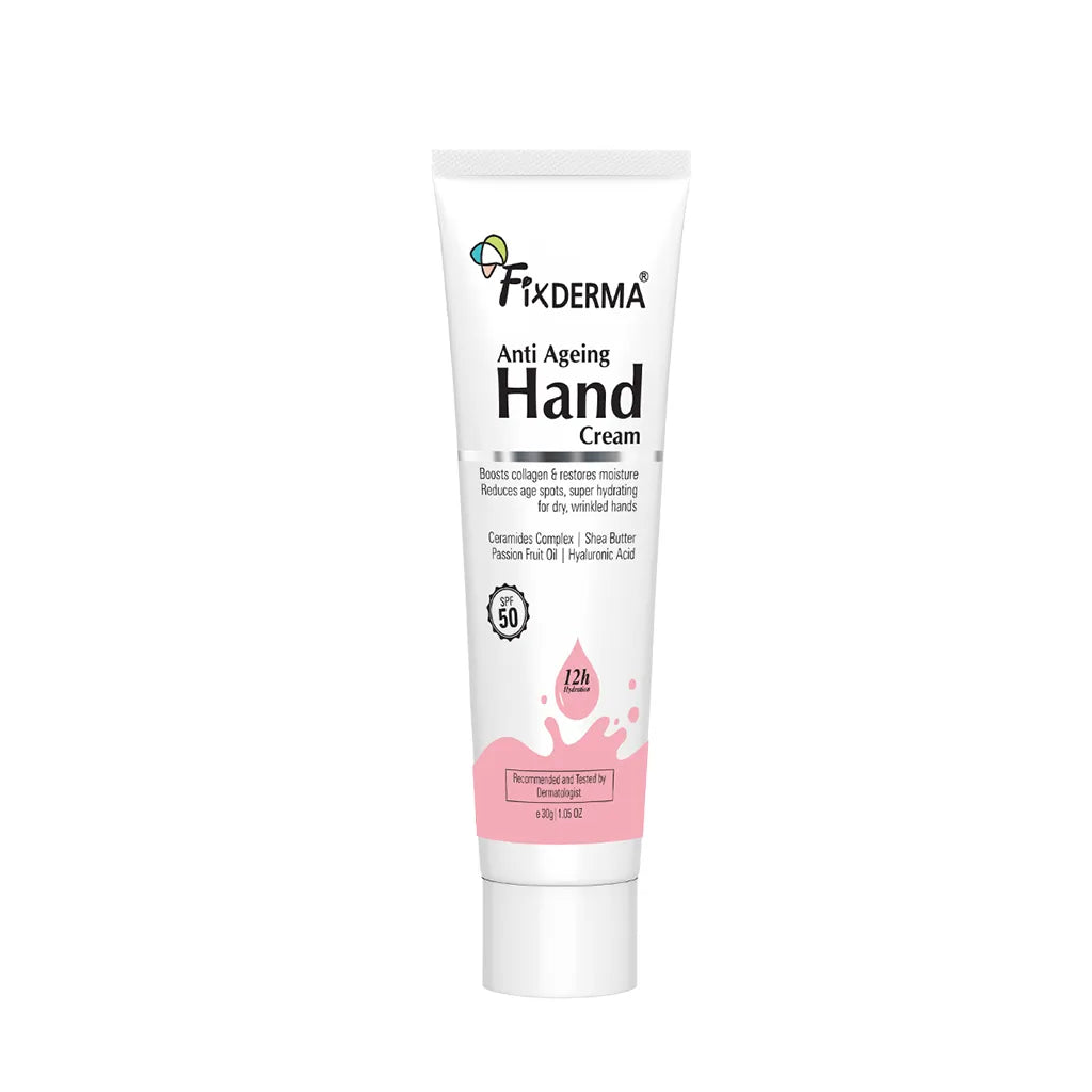 Fixderma Anti Ageing Hand Cream | For Dry, Wrinkled Hands With SPF 50, 30g - Image 8 - Buy from Indicrest