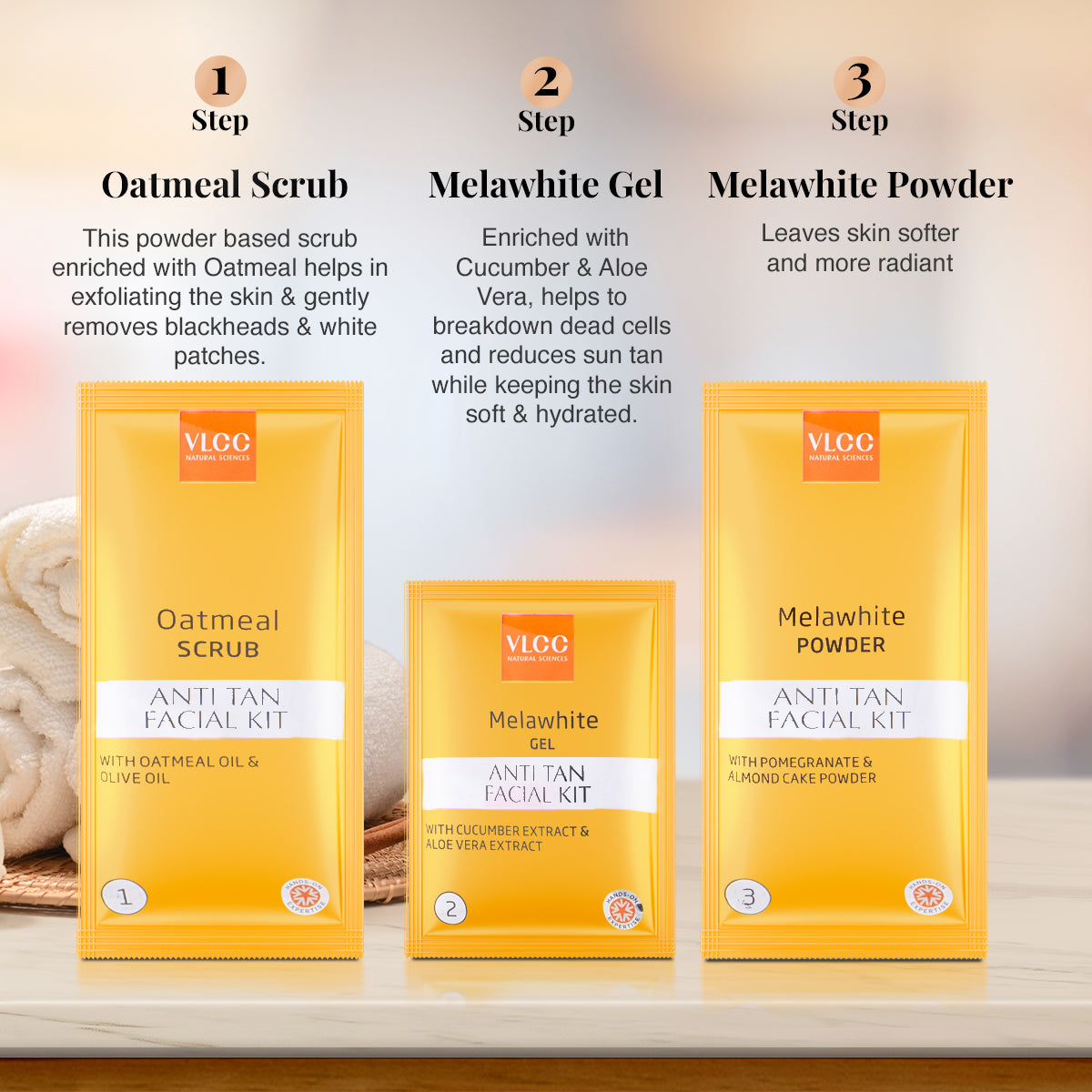 VLCC Salon Series Anti-Tan and Gold Facial Kit - Image 3 - Buy from Indicrest