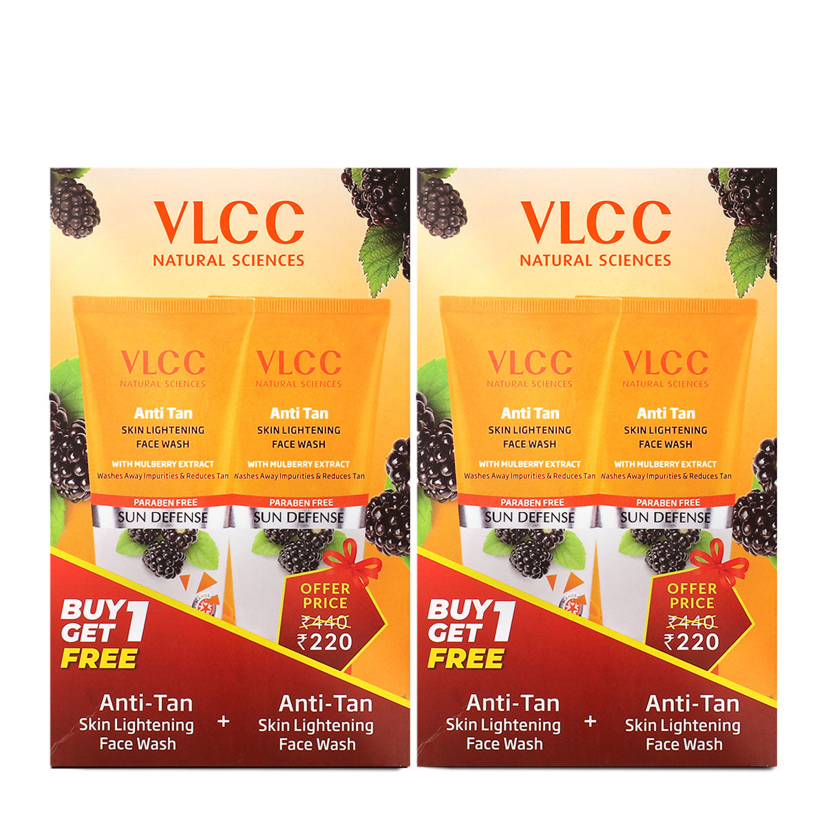 VLCC Anti Tan Skin Lightening Face Wash - Pack of 2 - Buy from Indicrest