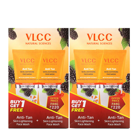 VLCC Anti Tan Skin Lightening Face Wash - Pack of 2 - Buy from Indicrest
