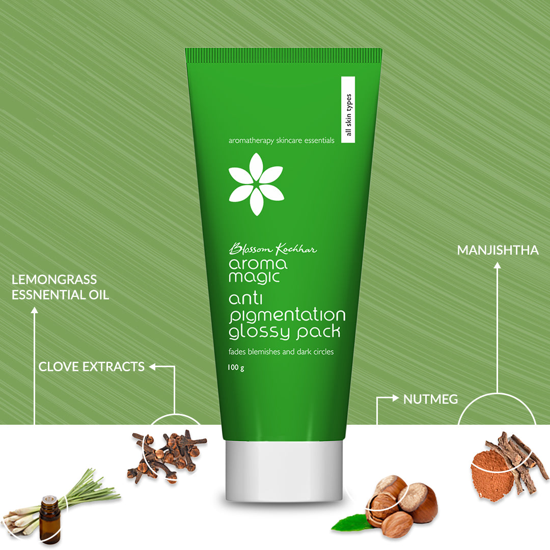 Aroma Magic Anti-Pigmentation Glossy Pack For Blemishes & Dark Circles, 100g - Image 5 - Buy from Indicrest