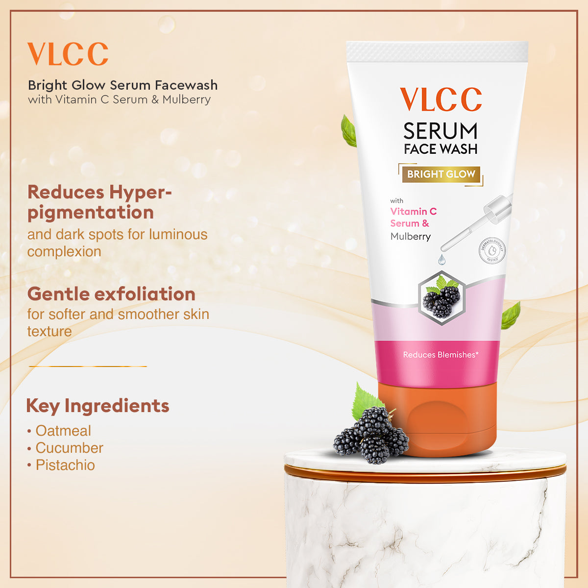 VLCC Anti Tan Facial Kit and Bright Glow Serum Facewash with Vitamin C and Mullberry Combo - Image 4 - Buy from Indicrest