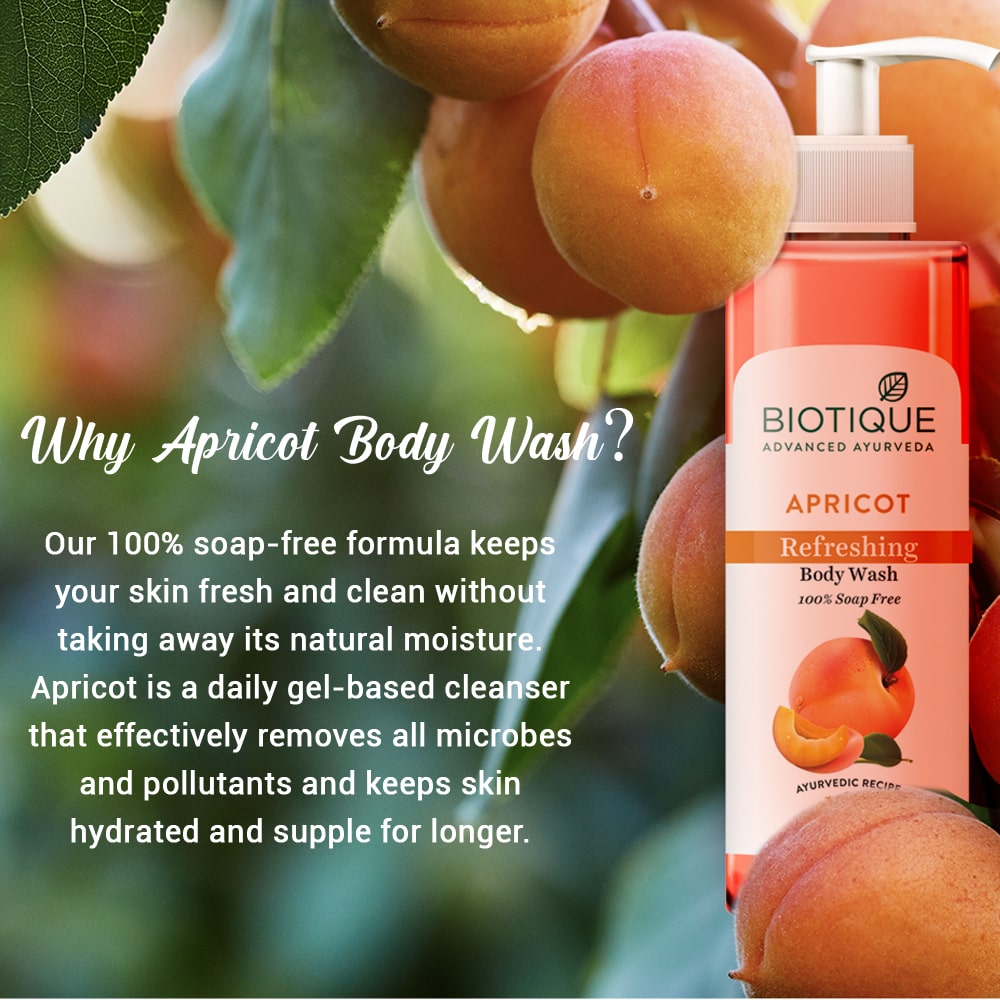 Biotique Apricot Refreshing Body Wash, 800ml - Image 4 - Buy from Indicrest