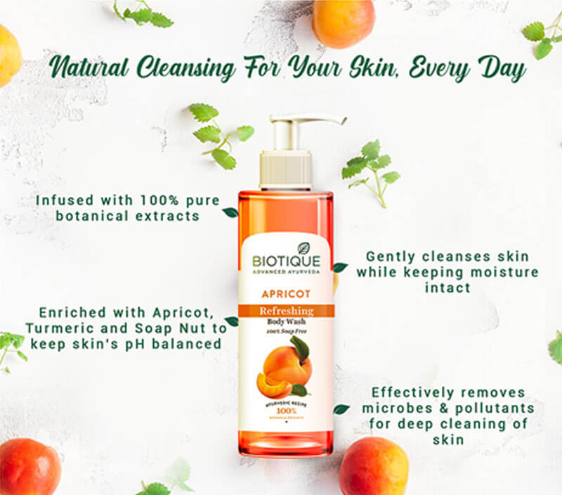 Biotique Apricot Refreshing Body Wash, 500ml - Image 6 - Buy from Indicrest