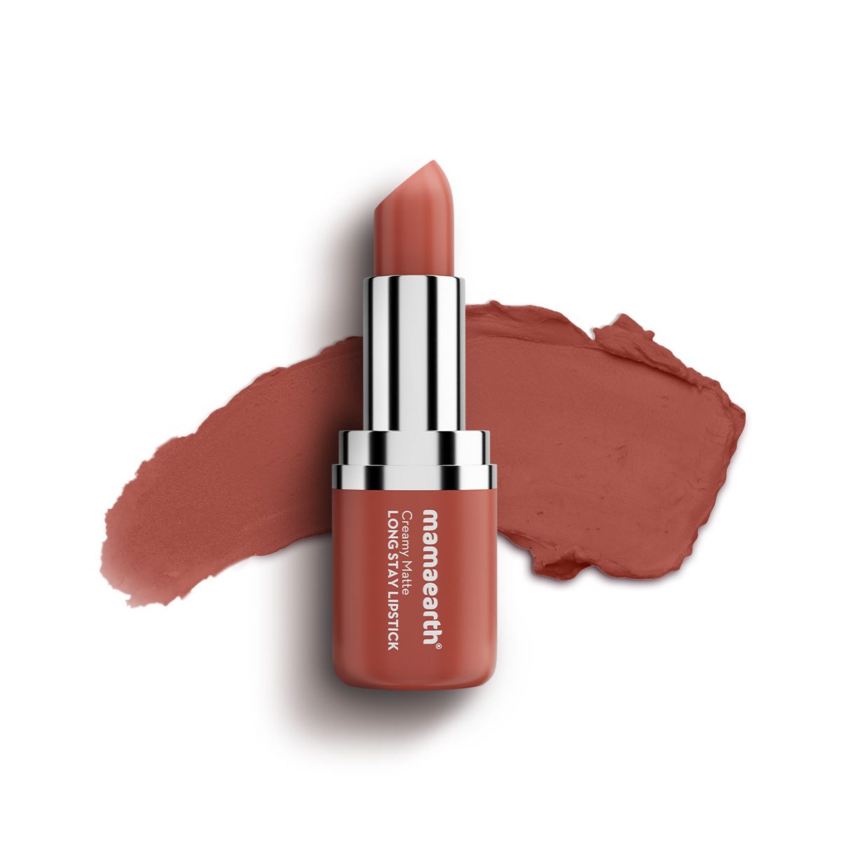 Mamaearth Creamy Matte Long Stay Lipstick with Murumuru Butter and Vitamin E, 4.2g | Apricot Taupe - Buy from Indicrest