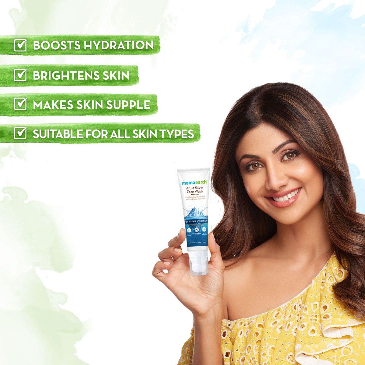Mamaearth Aqua Glow Face Wash With Himalayan Thermal Water and Hyaluronic Acid for Intense Hydration, 100ml - Image 3 - Buy from Indicrest