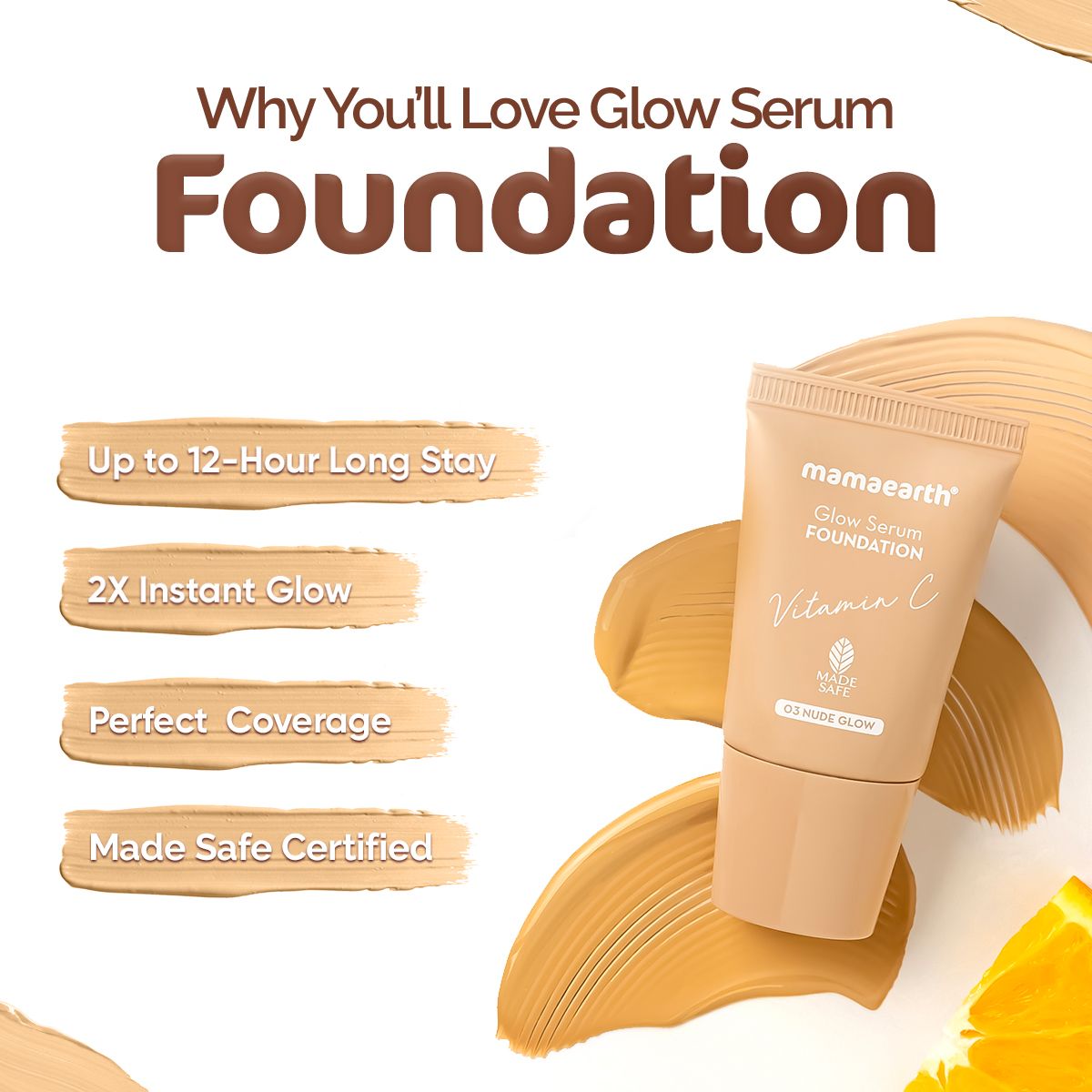 Mamaearth Glow Serum Foundation Mini Tube, Ivory Glow, 18ml - Image 5 - Buy from Indicrest