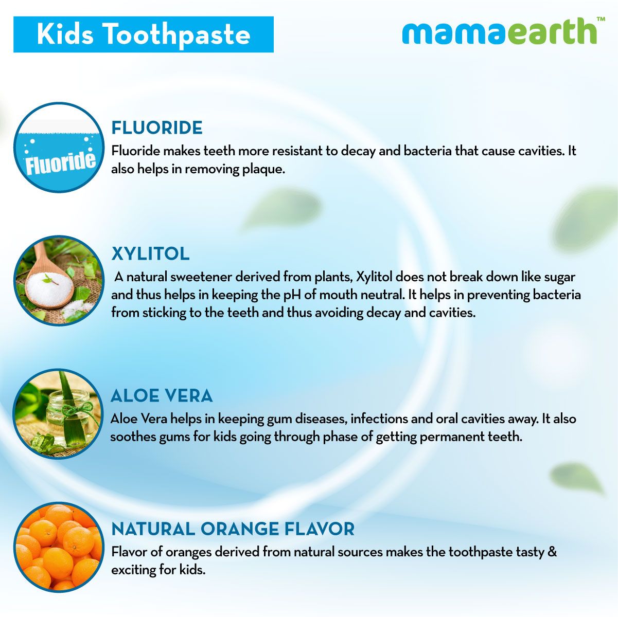 Mamaearth Sulfate Free Awesome Orange Toothpaste For Kids With Fluoride - Image 4 - Buy from Indicrest