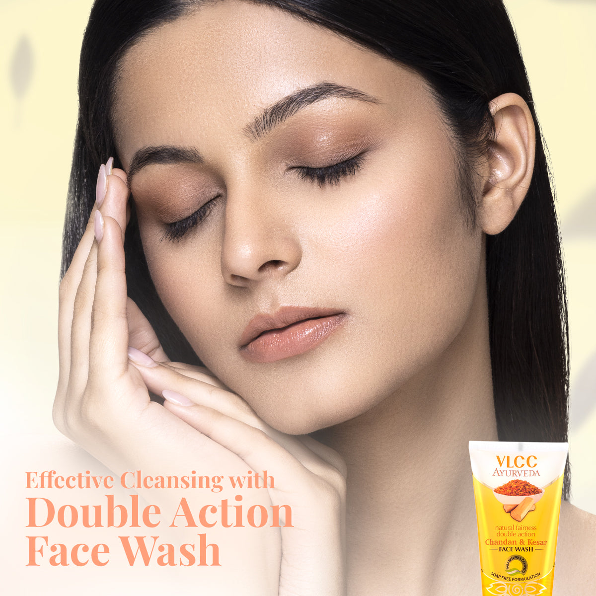 VLCC Ayurveda Natural Fairness Chandan and Kesar Face Wash - 100 ml - Image 4 - Buy from Indicrest