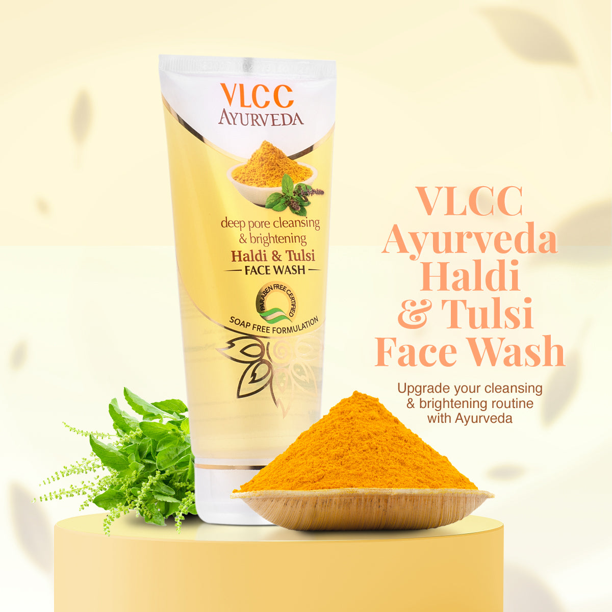 VLCC Ayurveda Deep Pore Cleansing Haldi and Tulsi Face Wash - 100 ml - Image 2 - Buy from Indicrest