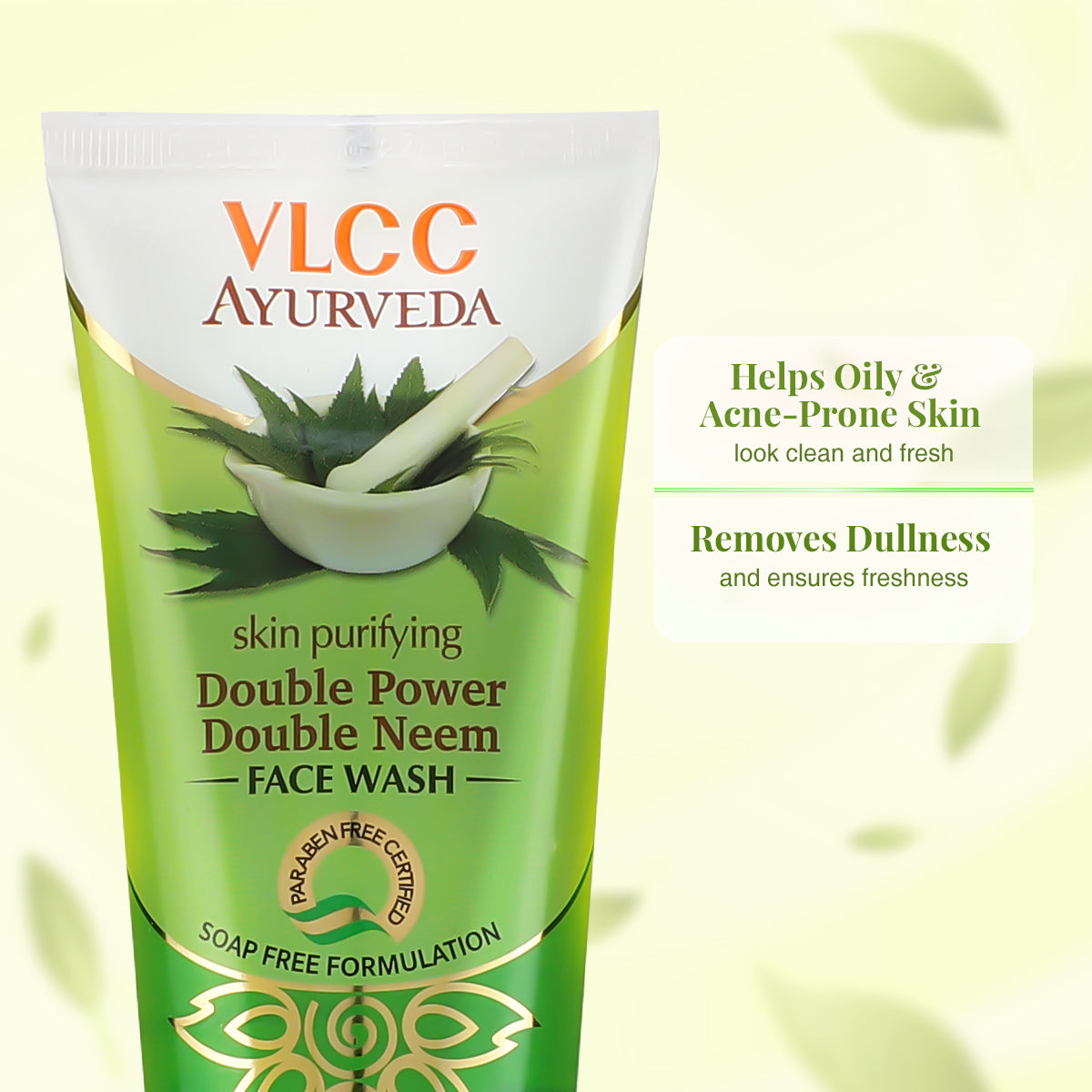 VLCC Ayurveda Skin Purifying Double Power Double Neem Face Wash - 100 ml - Image 3 - Buy from Indicrest