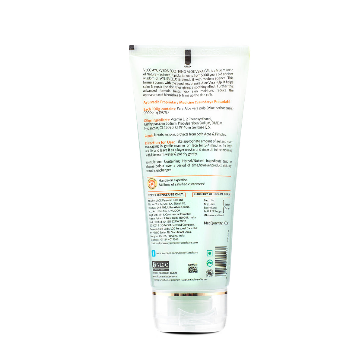 VLCC Ayurveda Soothing Aloe Vera Gel - 100 g - Image 6 - Buy from Indicrest