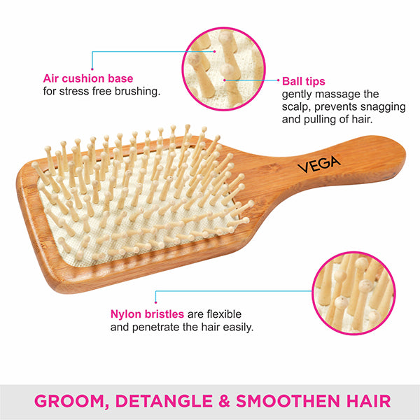 Vega Paddle Brush (Wooden) - E2-PBB