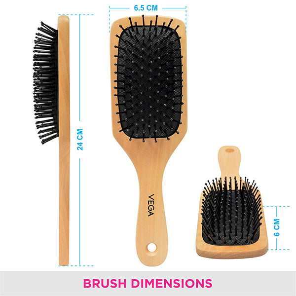 Vega Paddle Brush (Wooden) - E2-PBS