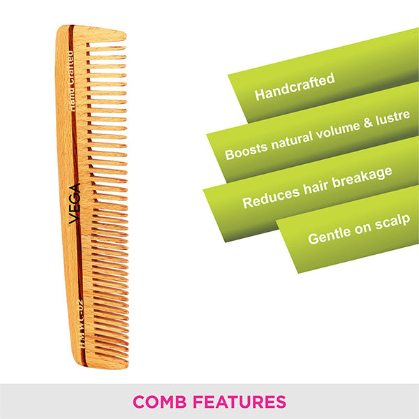 Vega Classic Wooden Comb - HMWC-02