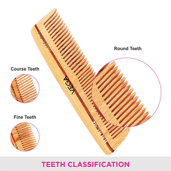 Vega Classic Wooden Comb - HMWC-02