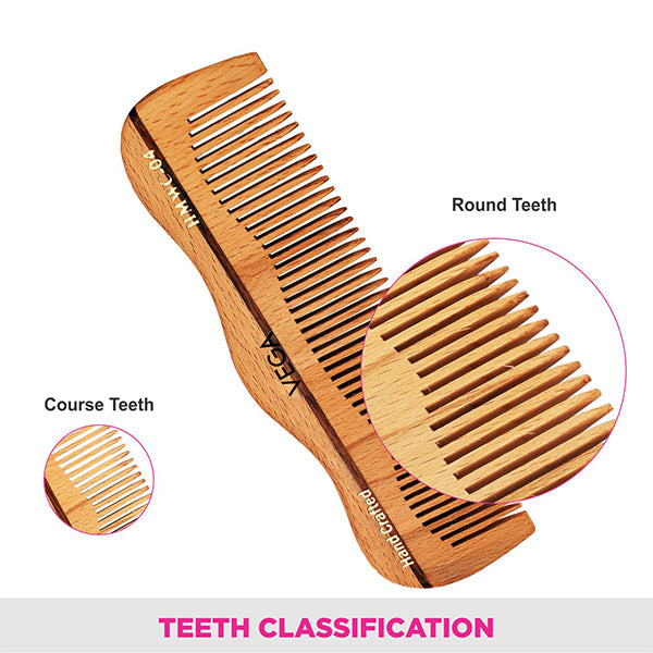Vega Grooming Wooden Comb - HMWC-04