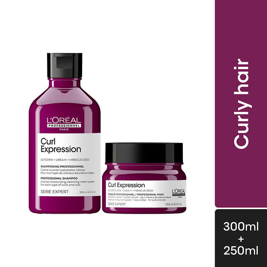L'Oreal Professionnel Curl Expression Shampoo 300ml & Hair Mask 250ml Combo For Curly Hair Buy at Indicrest