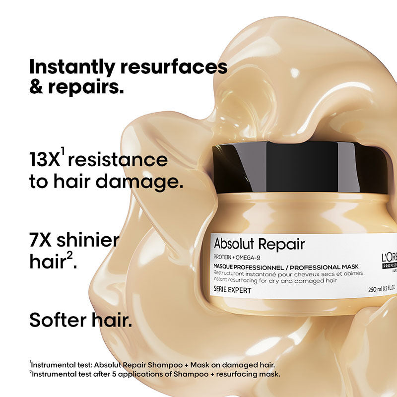 L'Oreal Professionnel Density Advanced Shampoo, Absolut Repair Mask & Advanced Leave-In Serum Combo
(3pcs)5151