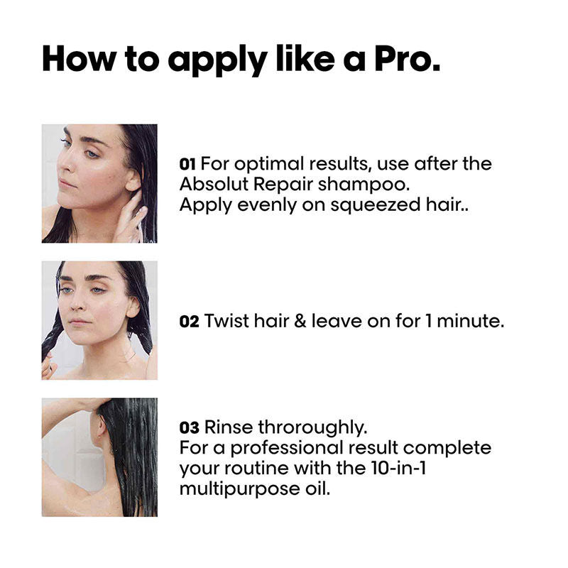 L'Oreal Professionnel Density Advanced Shampoo, Absolut Repair Mask & Advanced Leave-In Serum Combo
(3pcs)5555