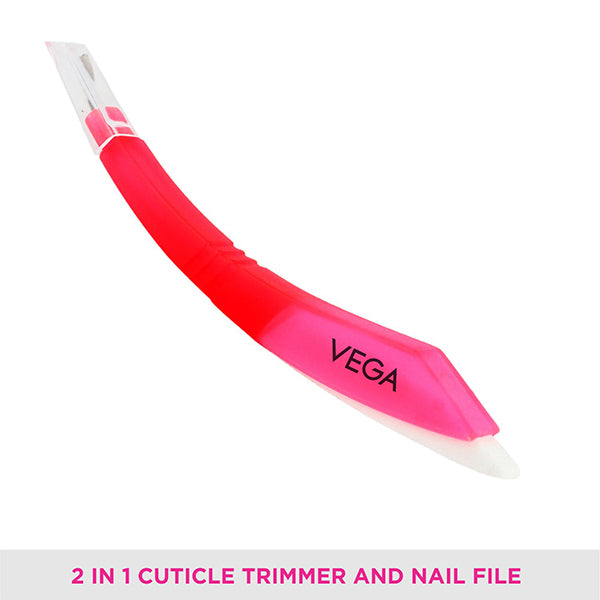 Vega 2 in1 Cuticle Trimmer & Nail File - CTF-01