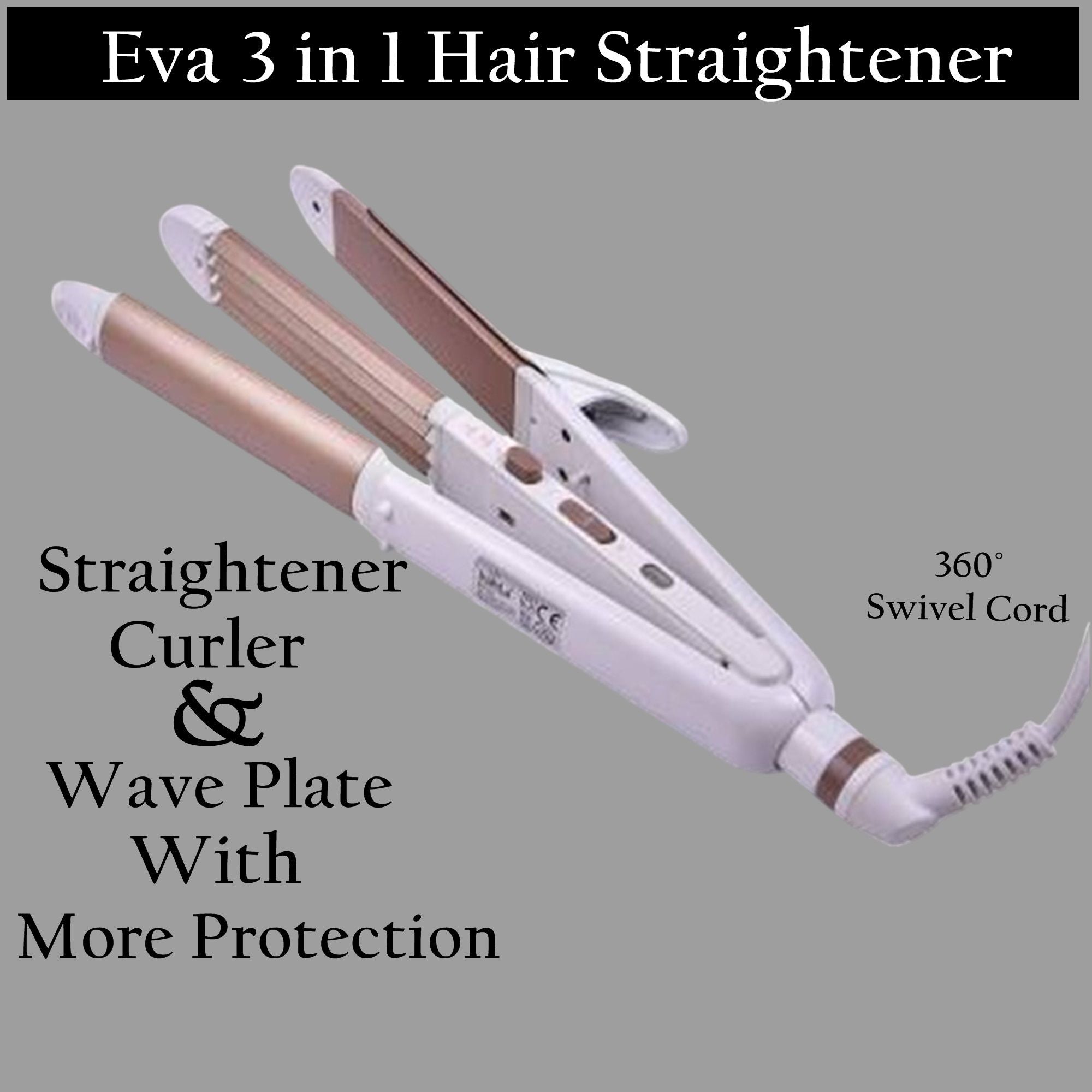 Babila Eva 3-In-1 Hair Straightener, 1 piece