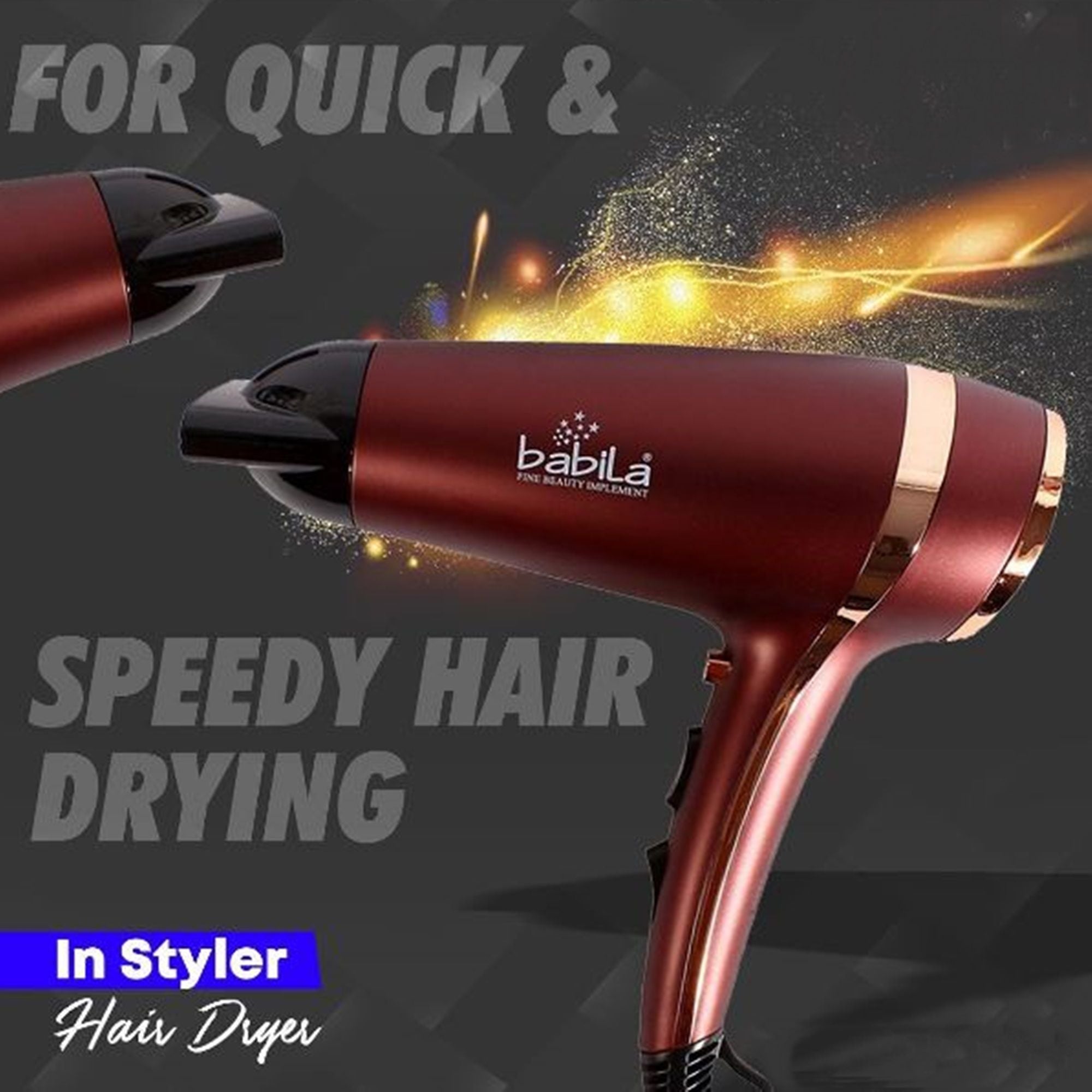 Babila In Styler Hair Dryer - (BHD-E05)