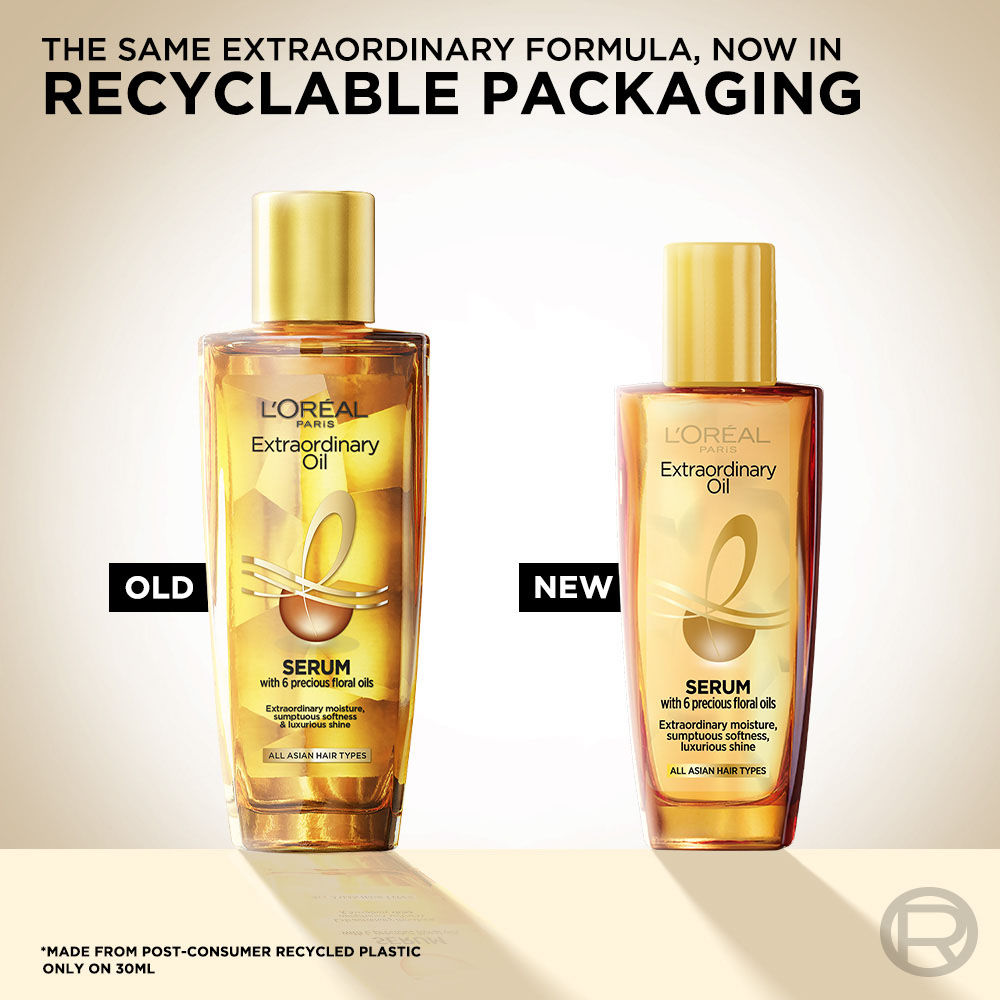 L'Oreal Paris Extraordinary Oil Hair Serum Anti-frizz serum with UV and Heat Protection, 30ml Buy at Indicrest Image 2