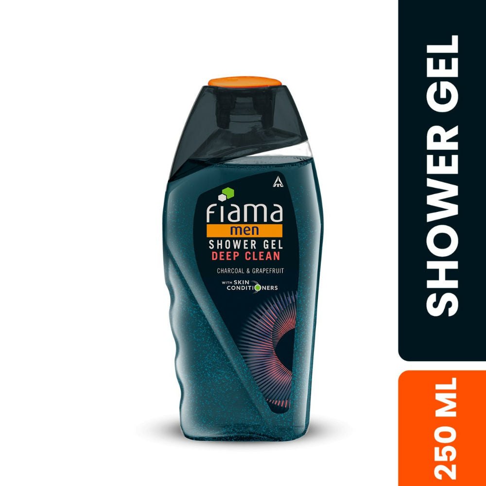 Fiama Men’s Shower Gel Deep Clean, Body Wash with Charcoal & Graperuit for Refreshed Skin, 250ml Buy at Indicrest