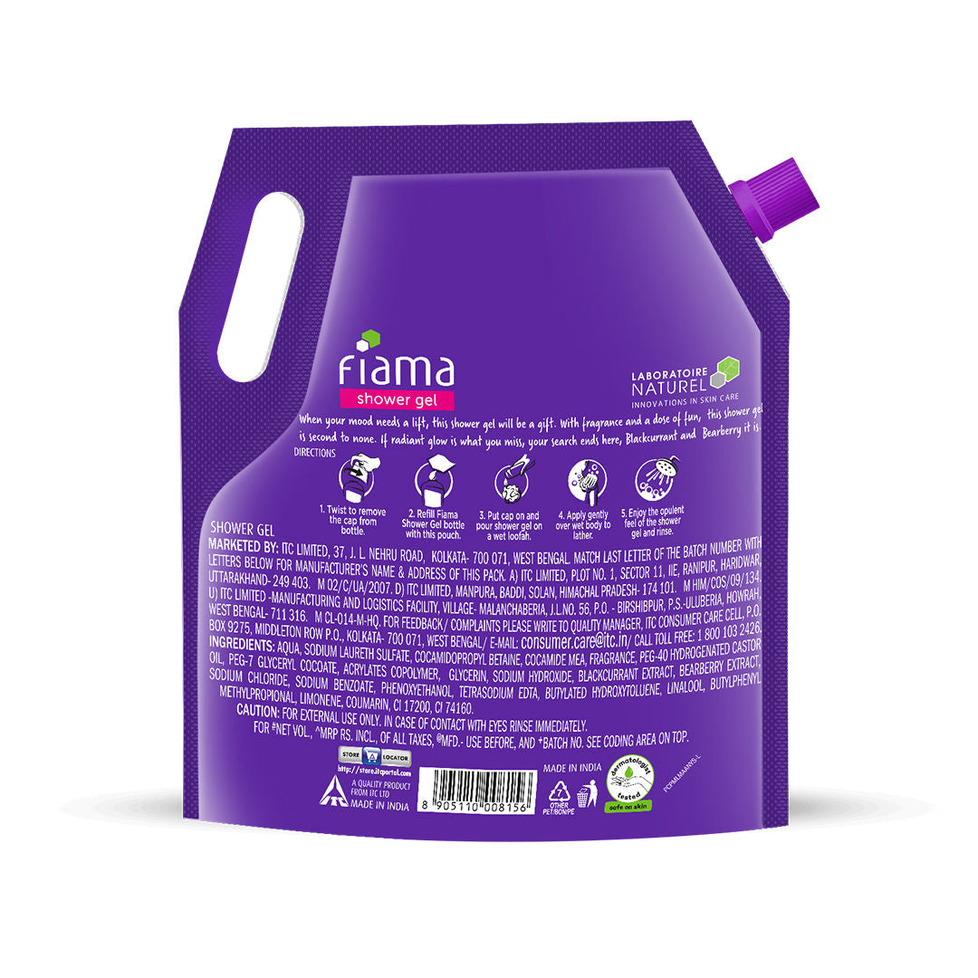 Fiama Shower Gel Blackcurrant & Bearberry with Skin Conditioners for Radiant Glow, 1400ml Buy at Indicrest Image 7