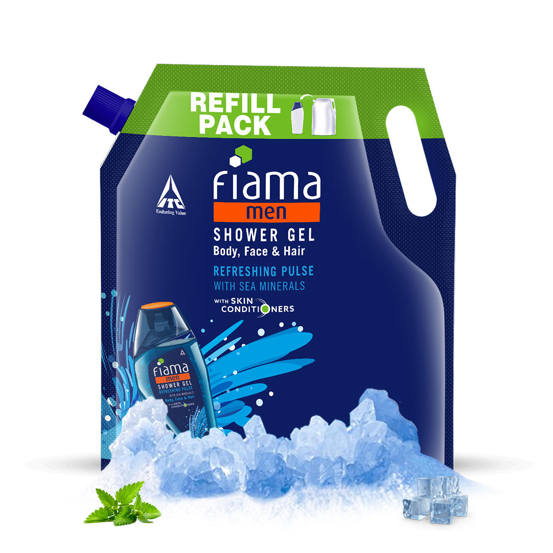 Fiama Men Shower Gel Refreshing Pulse with Skin Conditioners for Refreshed Skin, 1400ml Buy at Indicrest