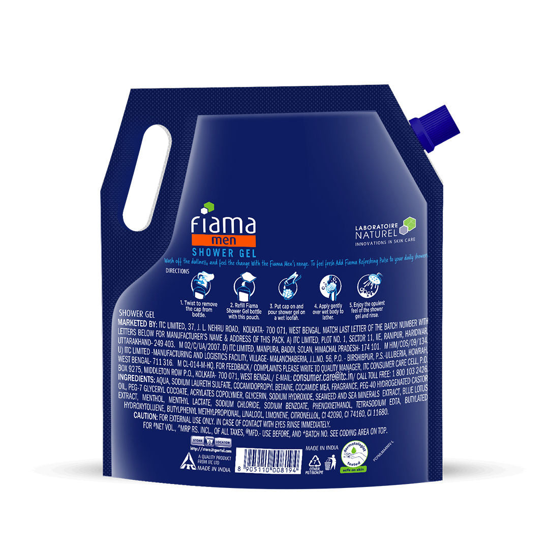 Fiama Men Shower Gel Refreshing Pulse with Skin Conditioners for Refreshed Skin, 1400ml Buy at Indicrest Image 6