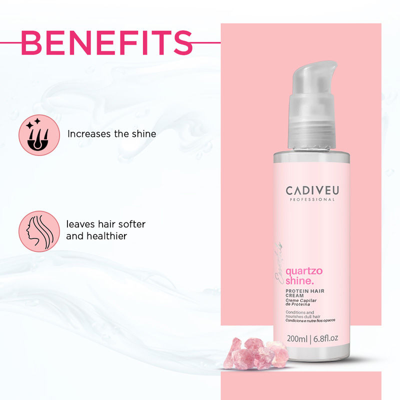 Cadiveu Quartzo Shine Protein Hair Cream For Soft & Shiny Hair (200ml) - Image 4 - Buy from Indicrest
