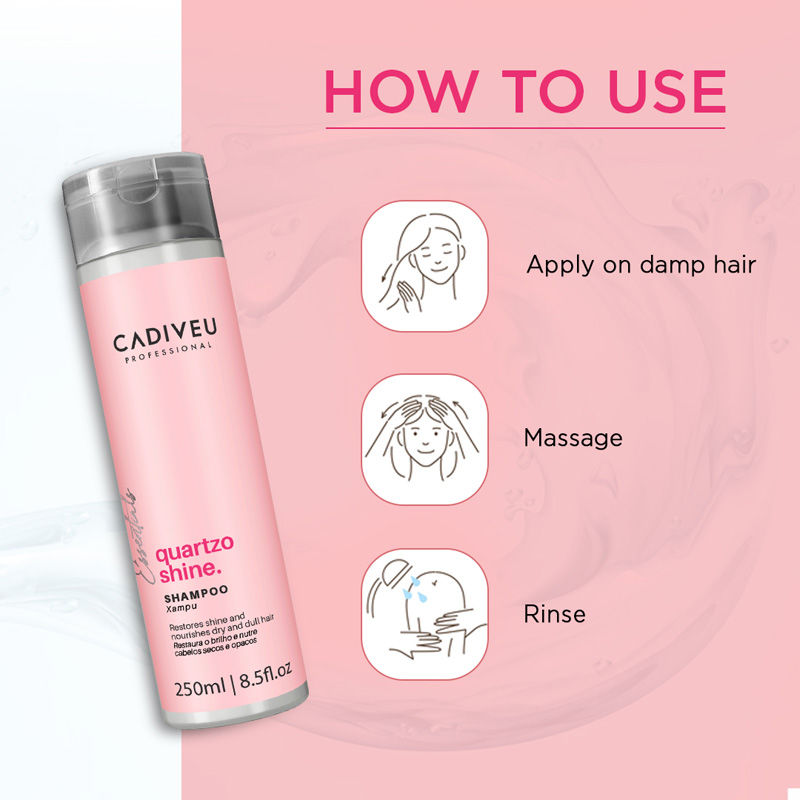 Cadiveu Quartzo Shine Shampoo For Soft & Shiny Hair (250ml) - Image 3 - Buy from Indicrest