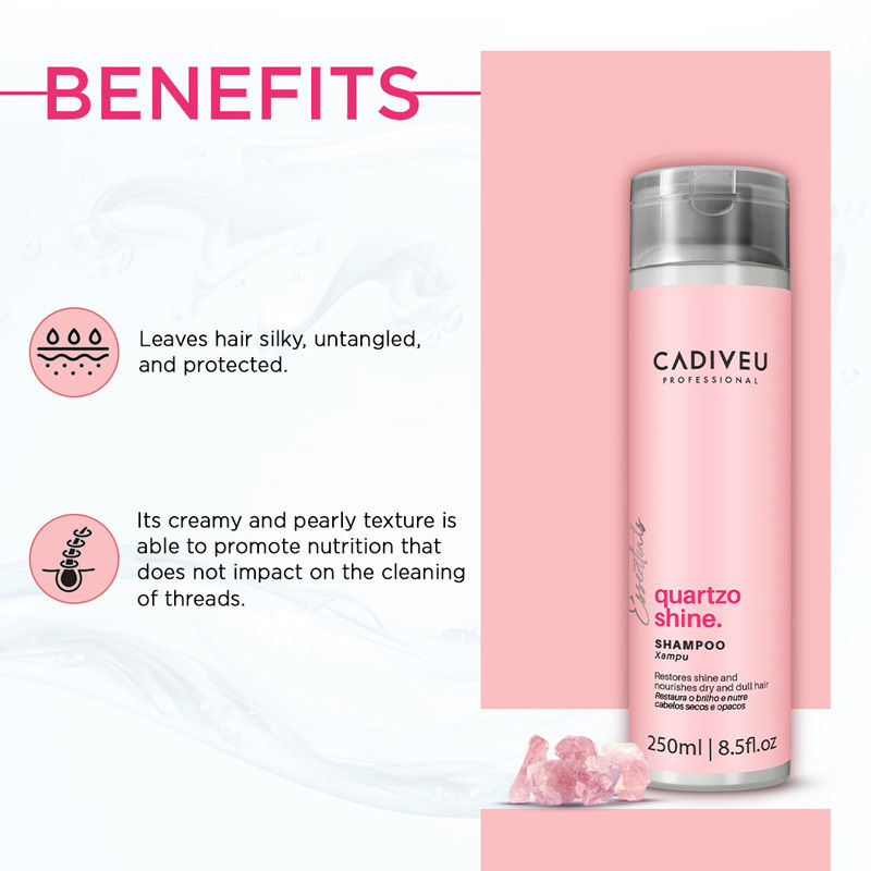 Cadiveu Quartzo Shine Shampoo For Soft & Shiny Hair (250ml) - Image 4 - Buy from Indicrest