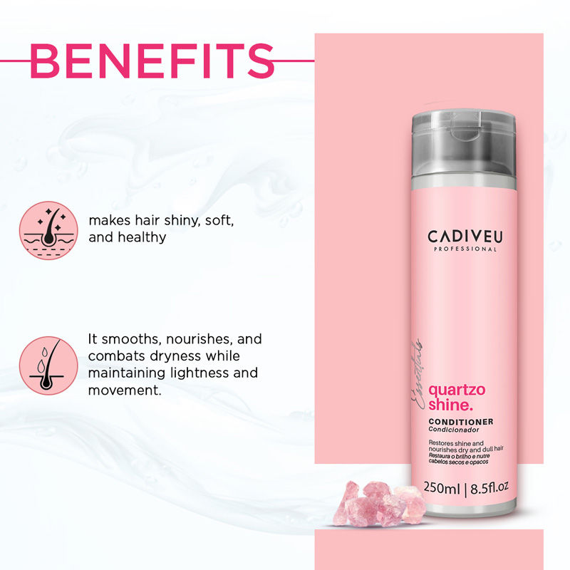 Cadiveu Quartzo Shine Conditioner For Soft & Shiny Hair (250ml) - Image 4 - Buy from Indicrest