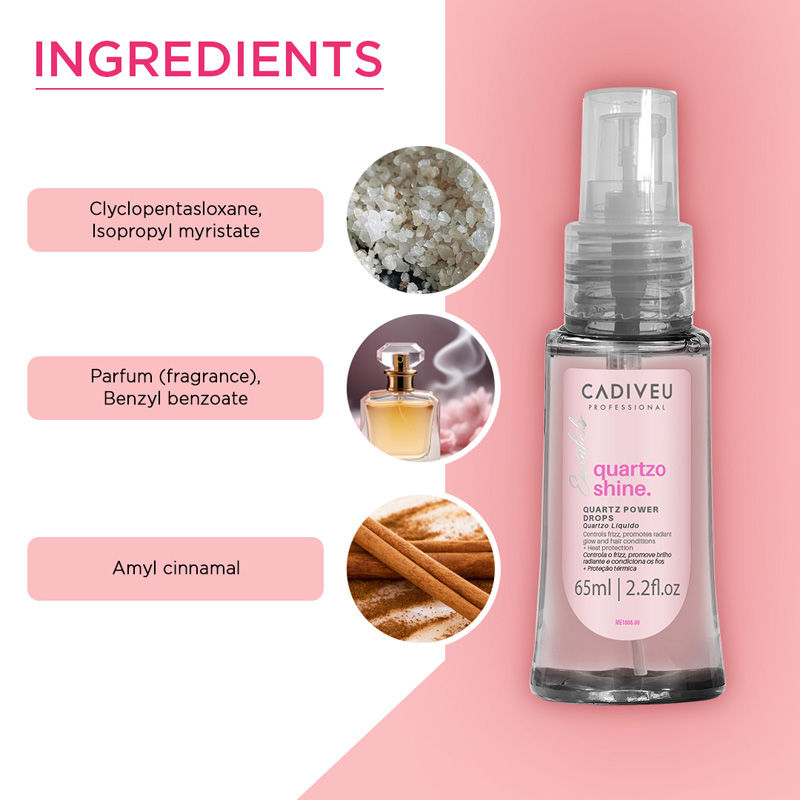 Cadiveu Quartzo Shine Liquid Quartz Hair Serum For Soft & Shiny Hair (65ml) - Image 2 - Buy from Indicrest