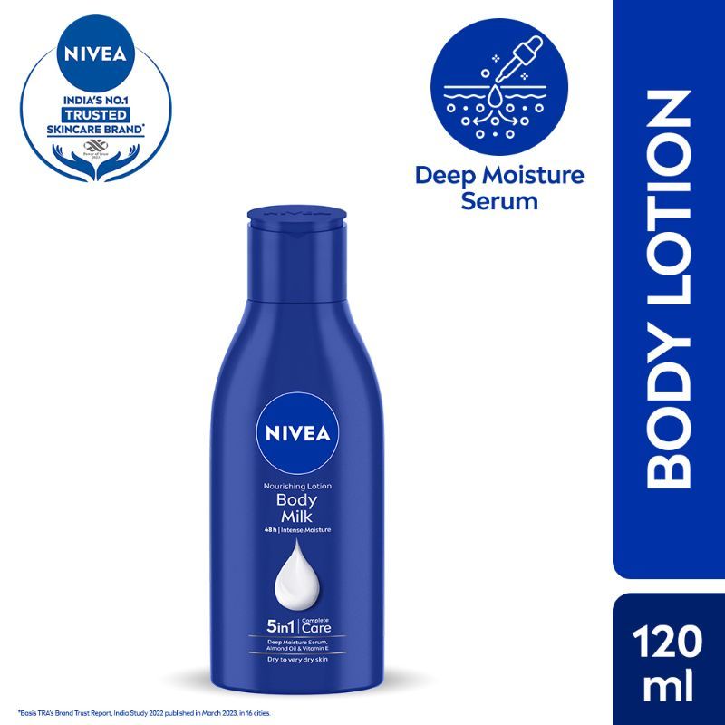 Nivea Deep Moisture Serum Vit E Body Lotion 48H Intense Moisturization Almond Oil Dry-Very Dry Skin, 120ml Buy at Indicrest