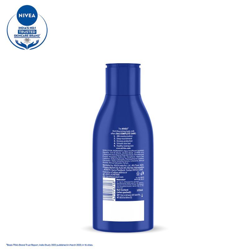 Nivea Deep Moisture Serum Vit E Body Lotion 48H Intense Moisturization Almond Oil Dry-Very Dry Skin, 120ml Buy at Indicrest Image 6
