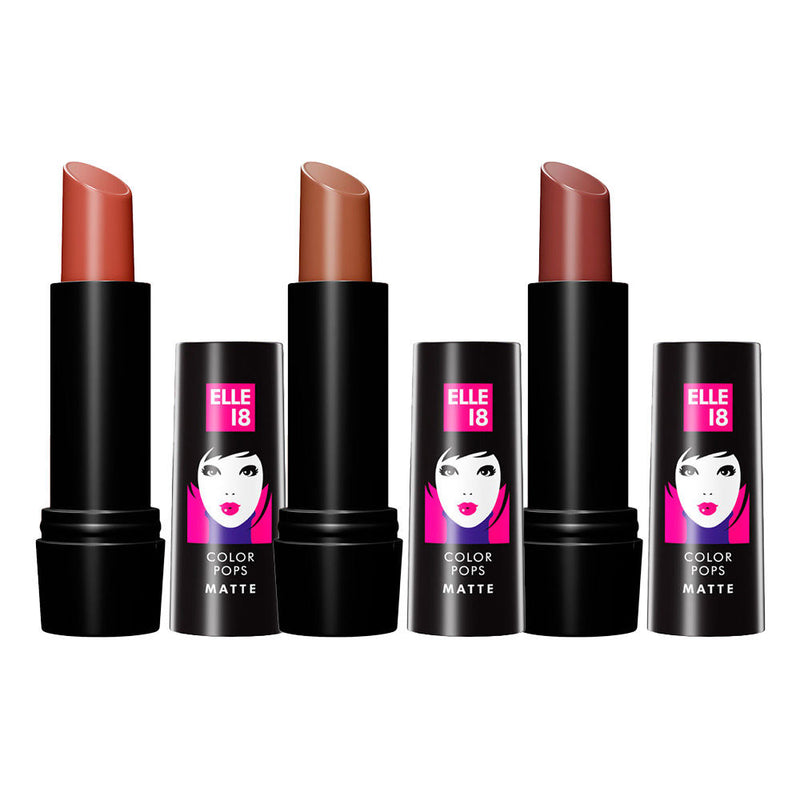 Elle 18 Color Pop Matte - Browns Combo, 3 pieces Buy at Indicrest