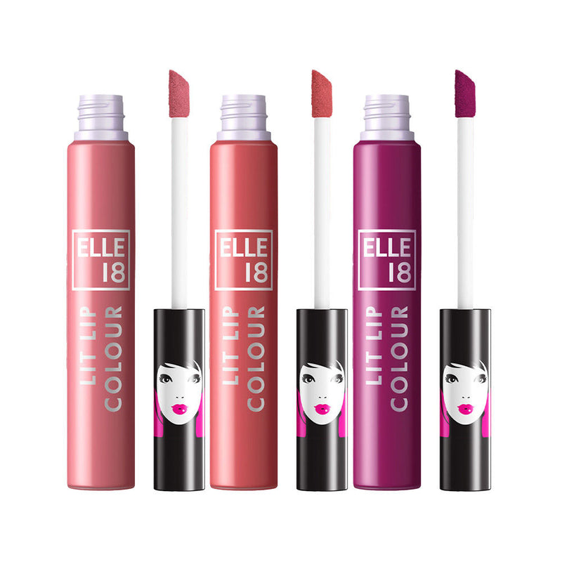 Elle 18 Liquid Lipstick - Nude Elegance Combo, 3 pieces Buy at Indicrest