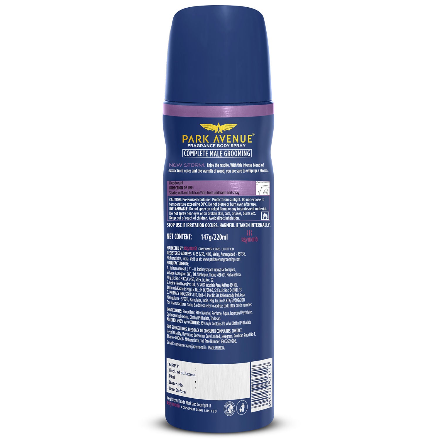 Park Avenue Mega Pack Original Deo Storm, 220ml