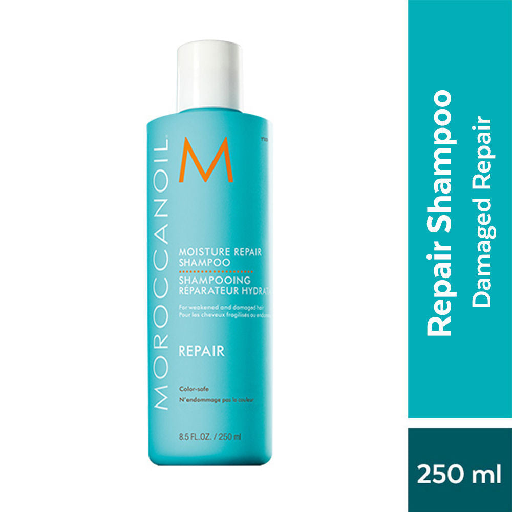 Moroccanoil Moisture Repair Shampoo with Argan Oil, Keratin, Fatty Acids for Revives Damaged Hair, 250ml